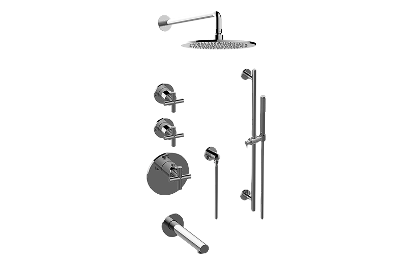 M.E./M.E. 25 M-Series Thermostatic Shower System Tub and Shower with Handshower (Rough & Trim)  in Multiple Finishes