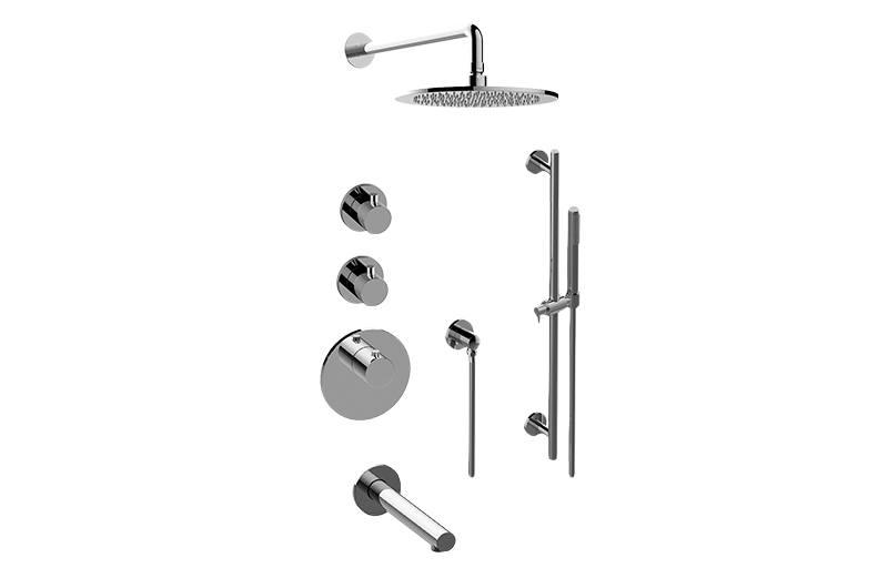 M.E./M.E. 25 M-Series Thermostatic Shower System Tub and Shower with Handshower (Rough & Trim)  in Multiple Finishes