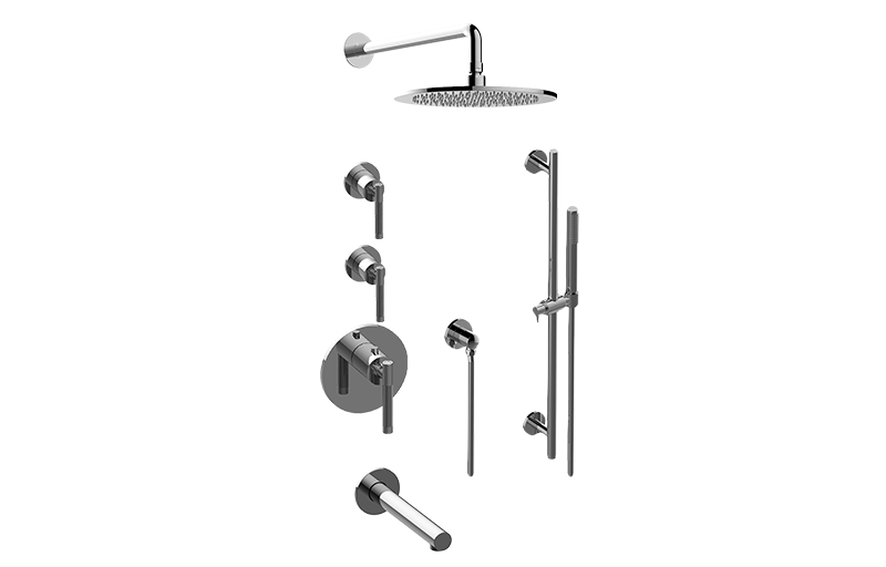 Harley M-Series Thermostatic Shower System Tub and Shower with Handshower (Rough & Trim)  in Multiple Finishes
