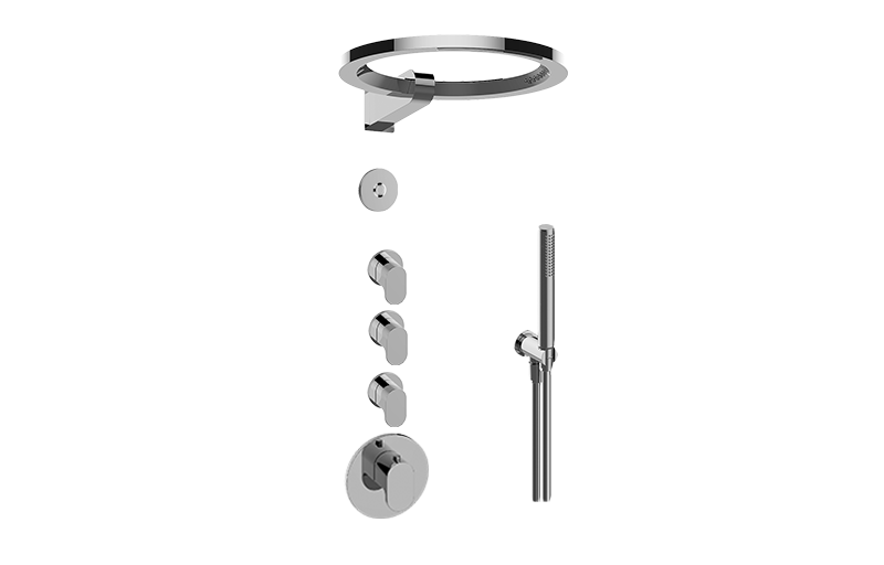 M-Series Thermostatic Set w/Ametis Ring and Handshower (Rough & Trim) in Multiple Finishes