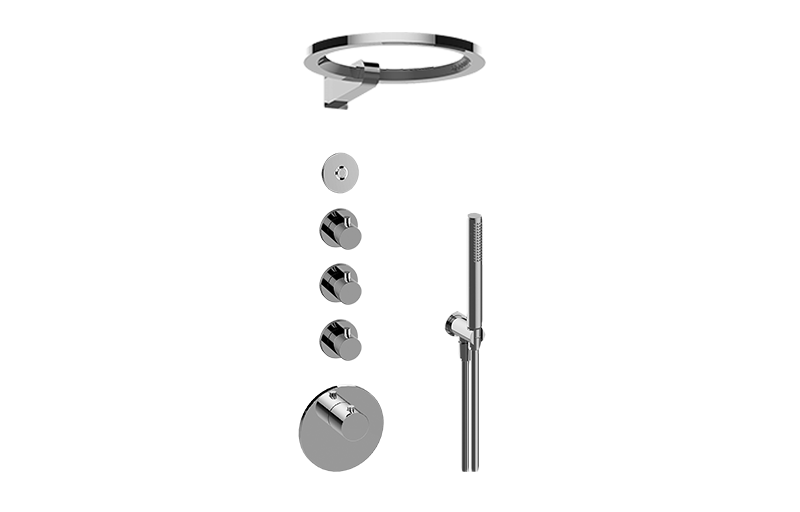 M-Series Thermostatic Set w/Ametis Ring and Handshower (Rough & Trim) in Multiple Finishes