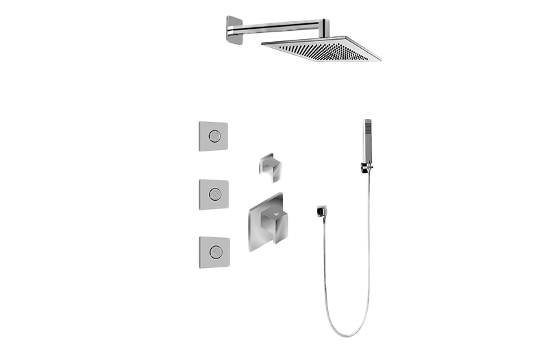 Sade M-Series Full Thermostatic Shower System w/Diverter Valve (Rough & Trim)  in Multiple Finishes