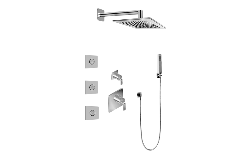 Immersion M-Series Full Thermostatic Shower System w/Diverter Valve (Rough & Trim)  in Multiple Finishes