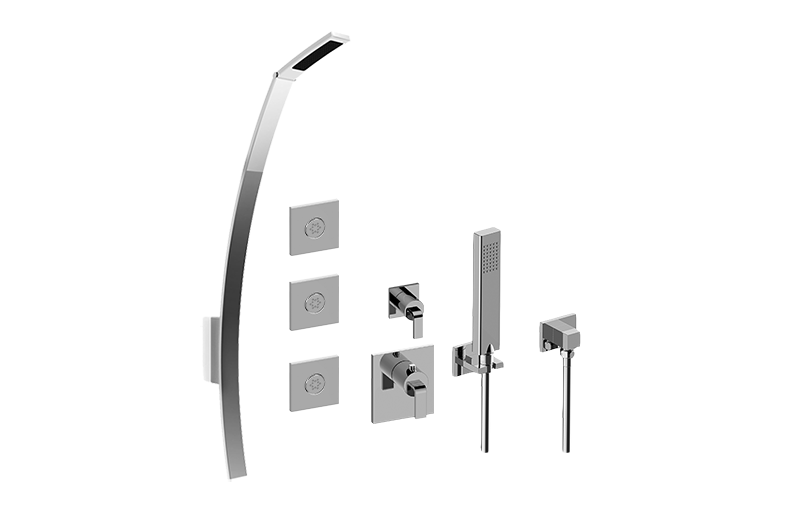 Immersion M-Series Full Thermostatic Shower System w/Diverter Valve (Rough & Trim)  in Multiple Finishes