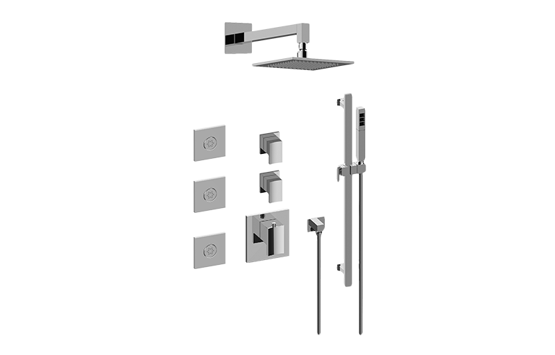 Sade M-Series Full Thermostatic Shower System (Rough & Trim)  in Multiple Finishes