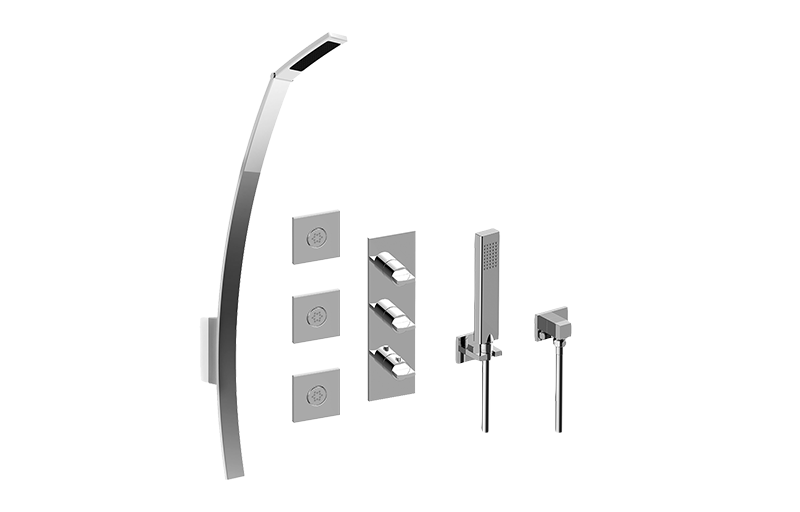 Sade/Targa M-Series Full Thermostatic Shower System (Rough & Trim)  in Multiple Finishes