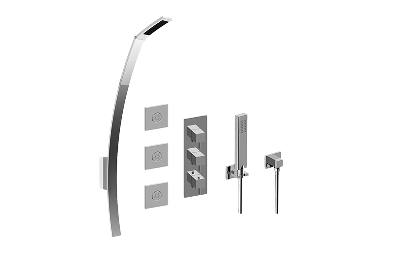 Qubic Tre M-Series Full Thermostatic Shower System (Rough & Trim)  in Multiple Finishes