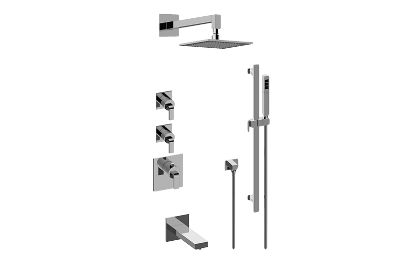 Immersion M-Series Thermostatic Shower System - Tub and Shower with Handshower (Rough & Trim)  in Multiple Finishes