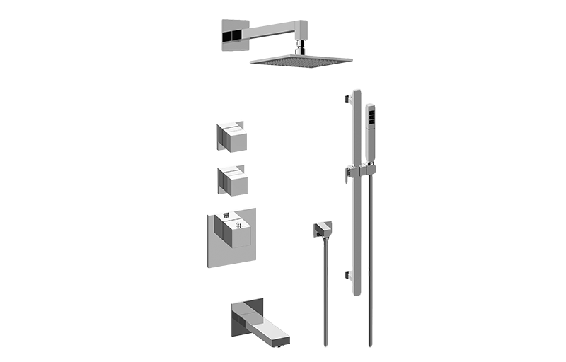 Incanto M-Series Thermostatic Shower System - Tub and Shower with Handshower (Rough & Trim)  in Multiple Finishes