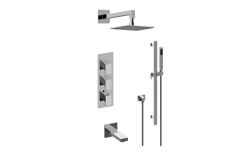 Solar M-Series Full Thermostatic Shower System (Rough & Trim)  in Multiple Finishes