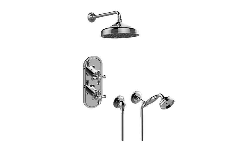 Lauren M-Series Thermostatic Shower System - Shower with Handshower (Rough & Trim)  in Multiple Finishes