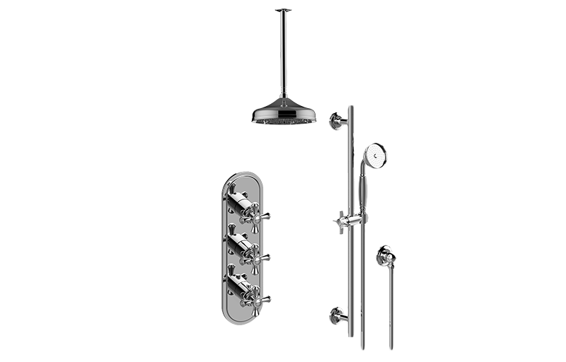 Lauren M-Series Thermostatic Shower System - Shower with Handshower (Rough & Trim)  in Multiple Finishes