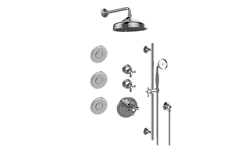 Lauren M-Series Full Thermostatic Shower System (Rough & Trim)  in Multiple Finishes