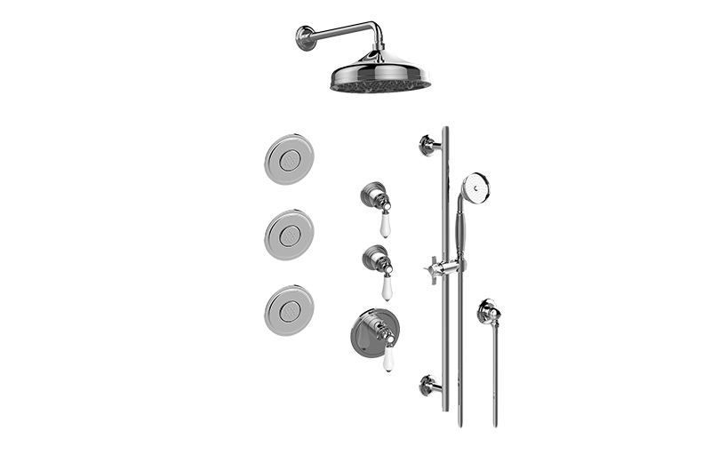 Adley M-Series Full Thermostatic Shower System (Rough & Trim)  in Multiple Finishes