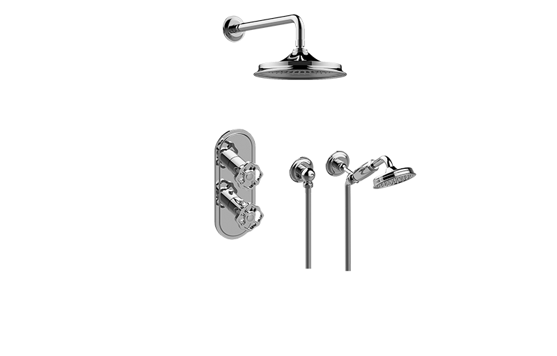 Vintage M-Series Thermostatic Shower System - Shower with Handshower (Rough & Trim)  in Multiple Finishes