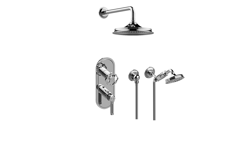 Vintage M-Series Thermostatic Shower System - Shower with Handshower (Rough & Trim)  in Multiple Finishes