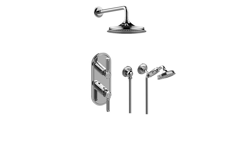 Vintage M-Series Thermostatic Shower System - Shower with Handshower (Rough & Trim)  in Multiple Finishes