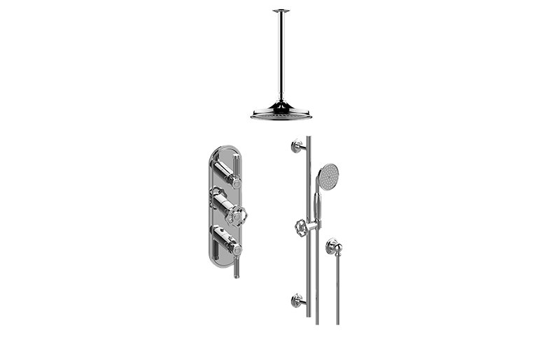 Vintage M-Series Thermostatic Shower System - Shower with Handshower (Rough & Trim)  in Multiple Finishes