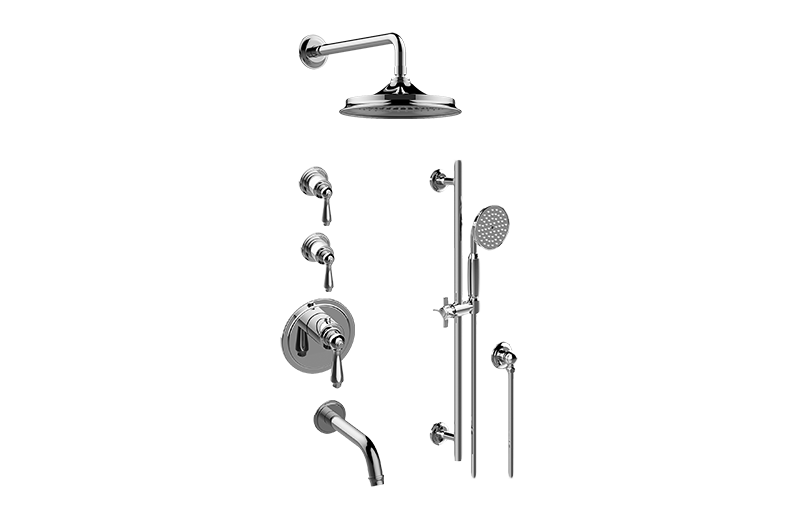 Camden M-Series Thermostatic Shower System - Tub and Shower with Handshower (Rough & Trim)  in Multiple Finishes