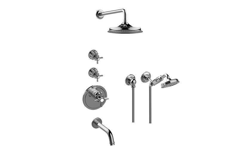 Camden M-Series Thermostatic Shower System - Tub and Shower with Handshower (Rough & Trim)  in Multiple Finishes