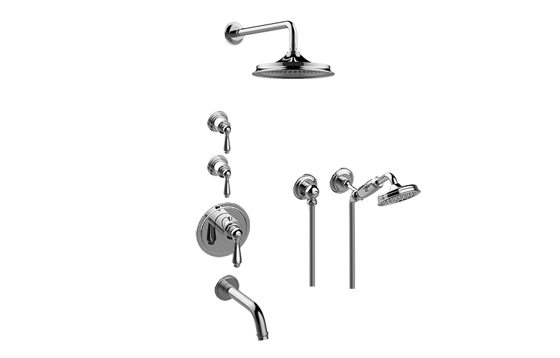 Camden M-Series Thermostatic Shower System - Tub and Shower with Handshower (Rough & Trim)  in Multiple Finishes