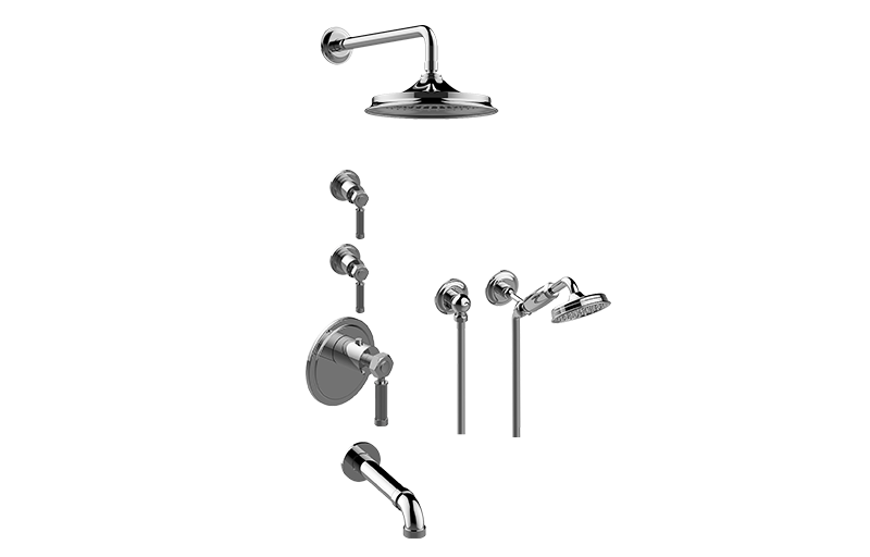 Vintage M-Series Thermostatic Shower System - Tub and Shower with Handshower (Rough & Trim)  in Multiple Finishes