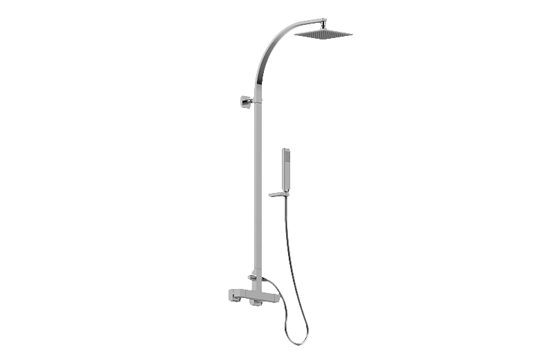 Graff - Square Exposed Thermostatic Shower - Architectural White - GX-8950-WT