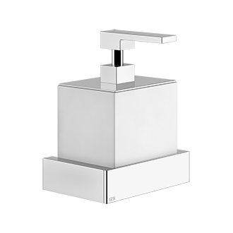 Gessi - Rettangolo - Wall-mounted liquid soap dispenser , white - Chrome - 20813#031