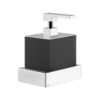 Gessi - Rettangolo - Wall-mounted liquid soap dispenser - black - Chrome - 20814#031