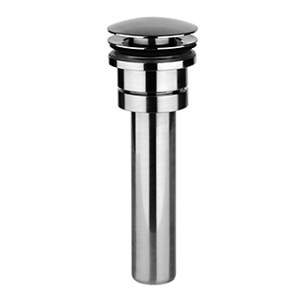 Gessi - Technical Accessories - 1 1/4" push drain with or without overflow feature - Chrome - 29048#031