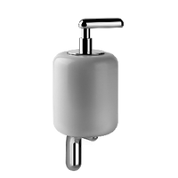 Gessi - Goccia - Wall-mounted liquid soap dispenser , white - Chrome - 38013#031