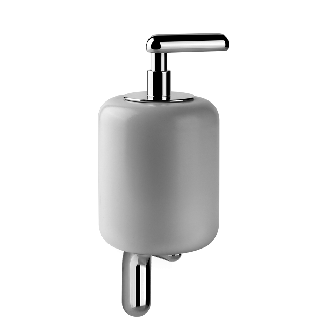 Gessi - Goccia - Wall-mounted liquid soap dispenser , white - Chrome - 38013#031