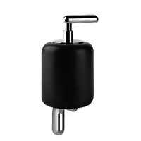 Gessi - Goccia - Wall-mounted liquid soap dispenser - black - Chrome - 38014#031