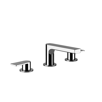 Gessi - Emporio - Widespread washbasin mixer without pop-up assembly
 - Chrome - 39215#031