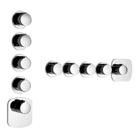 Gessi - Ingranaggio - TRIM PARTS ONLY External parts for thermostatic with 4 volume controls 
 - Chrome - 39650#031