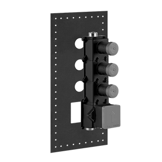 Gessi - Ingranaggio - In-wall thermostatic rough valve with 3 volume controls
 - Chrome - 39695#031