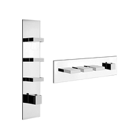 Gessi - Rettangolo - TRIM PARTS ONLY External parts for thermostatic with 3 volume controls
 - Chrome - 39714#031