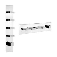 Gessi - Rettangolo - TRIM PARTS ONLY External parts for thermostatic with 4 volume controls
 - Chrome - 39716#031