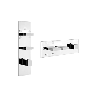 Gessi - Rettangolo - TRIM PARTS ONLY External parts for 5-way thermostatic diverter with volume control
 - Chrome - 39720#031