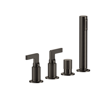 Gessi - Inciso - Four-hole roman tub set to be used with overflow filler
 - Chrome - 58043#031