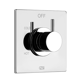 Gessi - Rilievo - TRIM PARTS ONLY External parts for single exit pressure balance 
 - Chrome - 59173#031