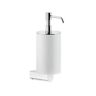 Gessi - Rilievo - Wall-mounted liquid soap dispenser , white - Chrome - 59513#031