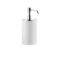 Gessi - Rilievo - Standing soap dispenser holder, white - Chrome - 59537#031