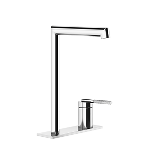 Gessi - Ingranaggio - Deck-mounted high version washbasin mixer with separate control without pop-up assembly
 - Chrome - 63516#031