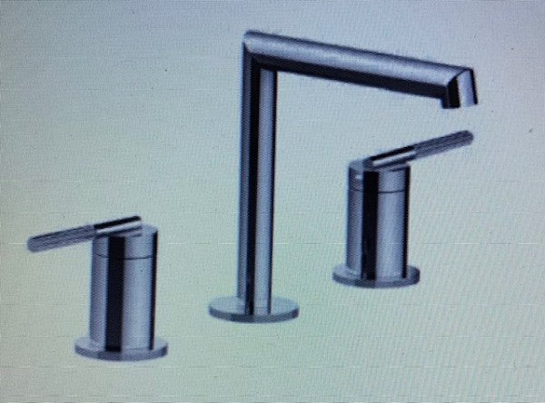 Gessi - Ingranaggio - Widespread washbasin mixer without pop-up assembly
 - Chrome - 63553#031