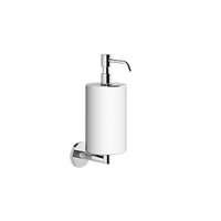 Gessi - Anello - Wall-mounted liquid soap dispenser , white - Chrome - 63713#031