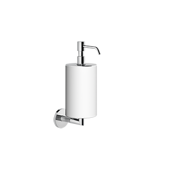 Gessi - Anello - Wall-mounted liquid soap dispenser , white - Chrome - 63713#031