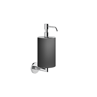 Gessi - Anello - Wall-mounted liquid soap dispenser - black - Chrome - 63714#031