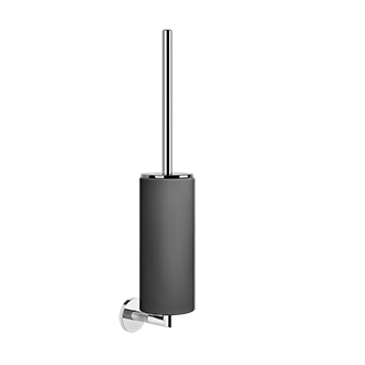 Gessi - Anello - Wall-mounted brush holder, black - Chrome - 63720#031