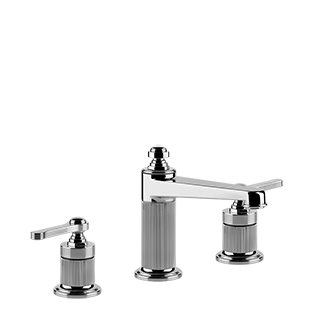 Gessi - Venti20 - Widespread washbasin mixer with pop-up assembly
 - Chrome - 65012#031